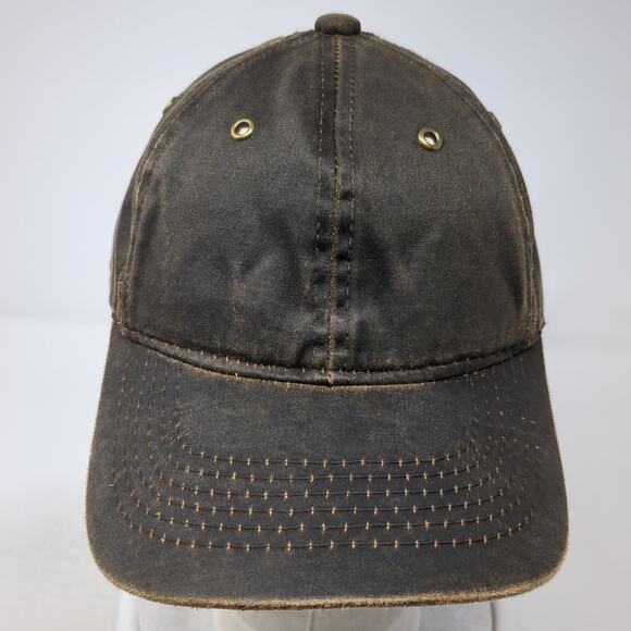 George Slideback Baseball Cap Brown One Size Adjustable Vented Holes Blank - Picture 2 of 9